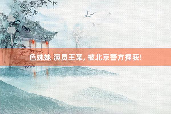 色妹妹 演员王某， 被北京警方捏获!