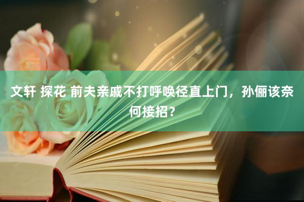 文轩 探花 前夫亲戚不打呼唤径直上门，孙俪该奈何接招？
