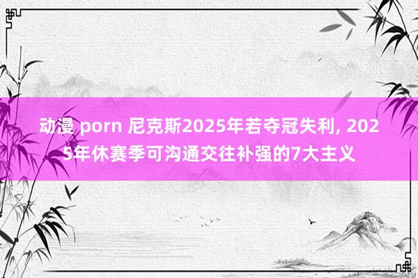 动漫 porn 尼克斯2025年若夺冠失利， 2025年休赛季可沟通交往补强的7大主义