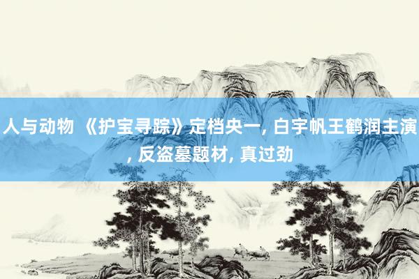 人与动物 《护宝寻踪》定档央一， 白宇帆王鹤润主演， 反盗墓题材， 真过劲